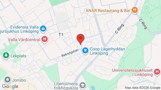 Apartments for rent i Linköping - kort over placeringen
