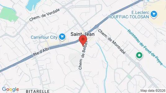 Apartments for rent i Toulouse - kort over placeringen