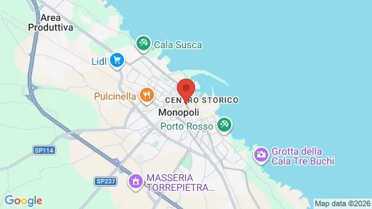 Apartments for rent i Monopoli - kort over placeringen