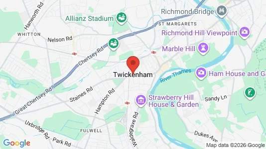 Apartments for rent i Twickenham - Middlesex - kort over placeringen