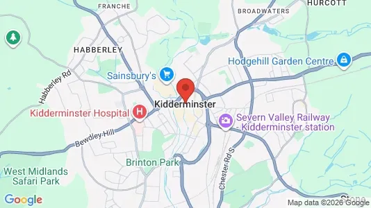 Apartments for rent i Kidderminster - Worcestershire - kort over placeringen