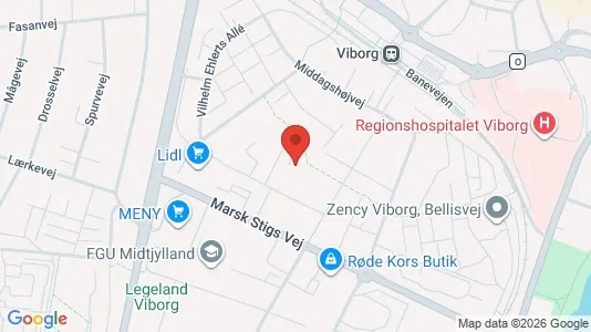 Apartments for rent i Viborg - kort over placeringen