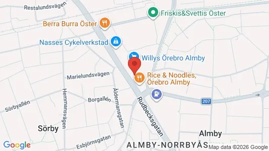 Apartments for rent i Örebro - kort over placeringen