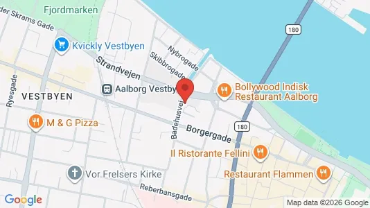 Apartments for rent i Aalborg Center - kort over placeringen