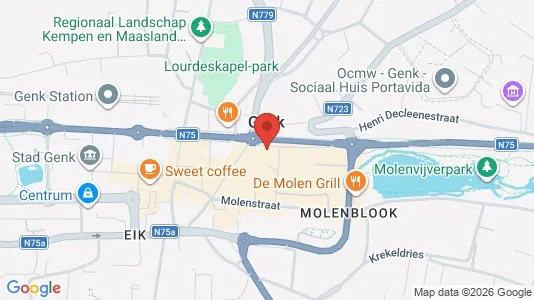 Apartments for rent i Genk - kort over placeringen