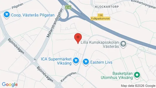 Apartments for rent i Västerås - kort over placeringen