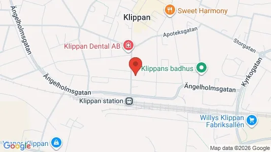 Apartments for rent i Klippan - kort over placeringen