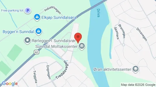 Apartments for rent i Sunndal - kort over placeringen