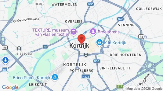 Houses for rent i Kortrijk - kort over placeringen