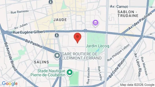 Apartments for rent i Clermont-Ferrand - kort over placeringen
