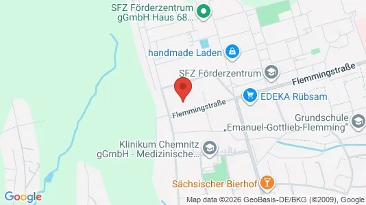 Apartments for rent i Chemnitz - kort over placeringen