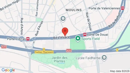 Apartments for rent i Lille - kort over placeringen