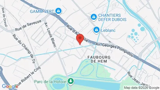 Apartments for rent i Amiens - kort over placeringen