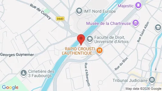 Apartments for rent i Douai - kort over placeringen