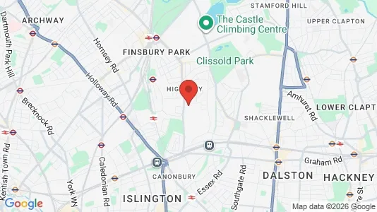 Apartments for rent i London N5 - kort over placeringen