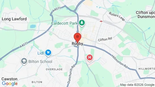 Houses for rent i Rugby - Warwickshire - kort over placeringen