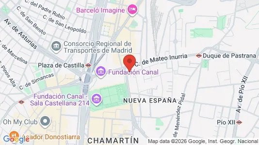 Apartments for rent i Madrid Chamartín - kort over placeringen