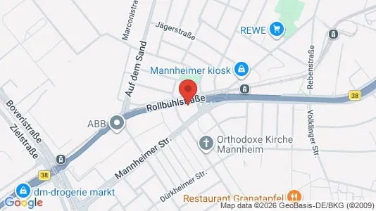Apartments for rent i Mannheim - kort over placeringen