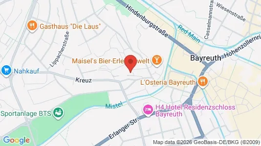 Apartments for rent i Bayreuth - kort over placeringen