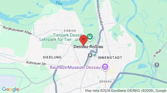 Apartments for rent i Dessau-Roßlau - kort over placeringen