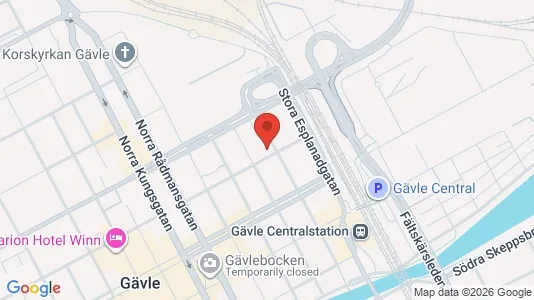 Apartments for rent i Gävle - kort over placeringen