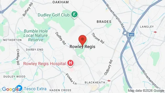 Houses for rent i Rowley Regis - West Midlands - kort over placeringen