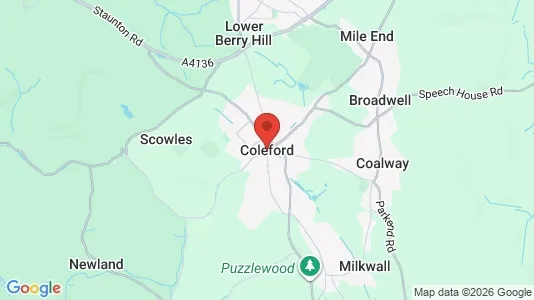 Houses for rent i Coleford - Gloucestershire - kort over placeringen