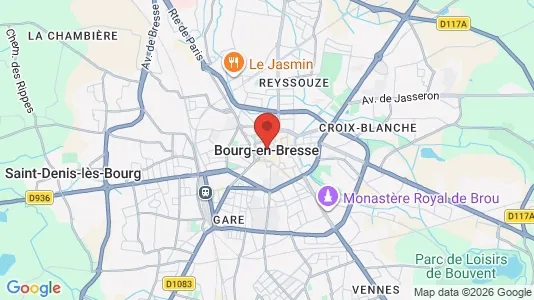 Houses for rent i Bourg-en-Bresse - kort over placeringen