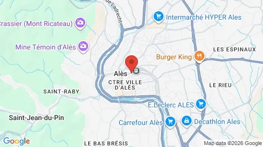 Apartments for rent i Alès - kort over placeringen