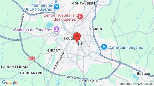 Apartments for rent i Fougères-Vitré - kort over placeringen