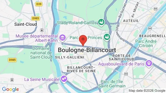 Apartments for rent i Boulogne-Billancourt - kort over placeringen