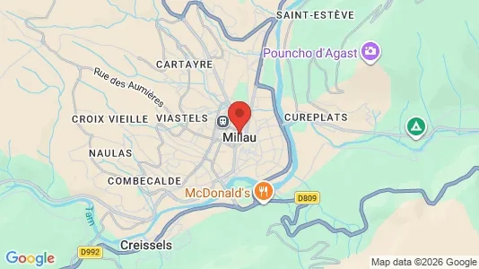 Apartments for rent i Millau - kort over placeringen