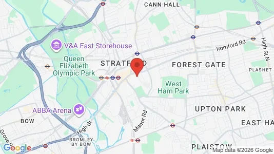Houses for rent i London E15 - kort over placeringen