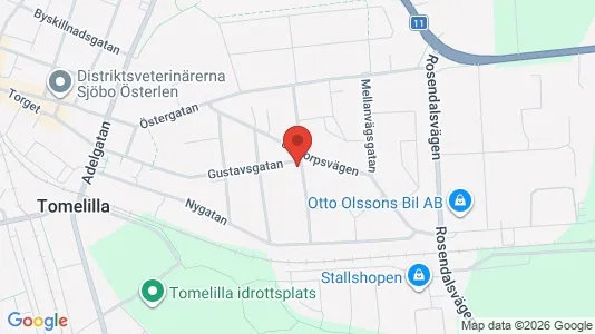 Apartments for rent i Tomelilla - kort over placeringen