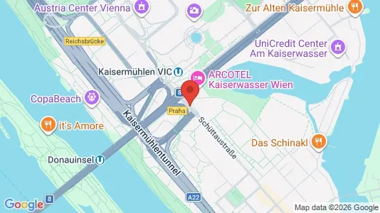 Apartments for rent i Vienna Donaustadt - kort over placeringen