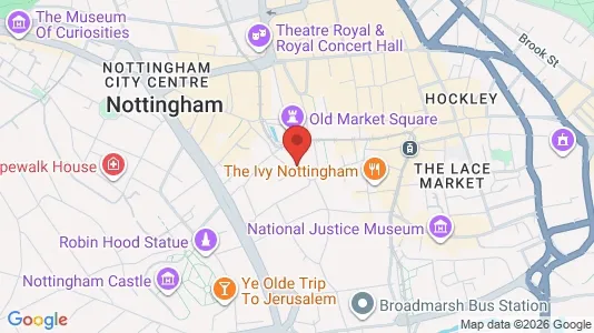 Apartments for rent i Nottingham - Nottinghamshire - kort over placeringen