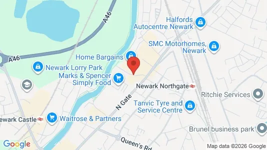 Apartments for rent i Newark - Nottinghamshire - kort over placeringen