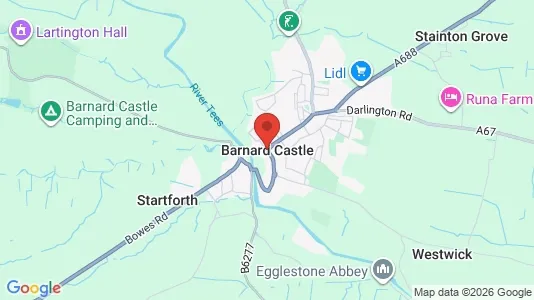 Apartments for rent i Barnard Castle - County Durham - kort over placeringen