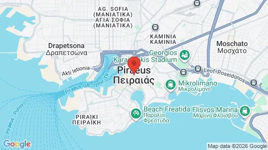 Apartments for rent i Piraeus - kort over placeringen