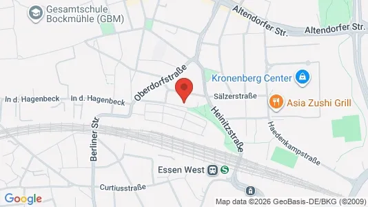 Apartments for rent i Essen - kort over placeringen