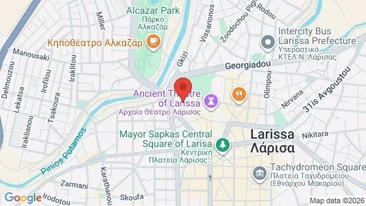 Apartments for rent i Larissa - kort over placeringen