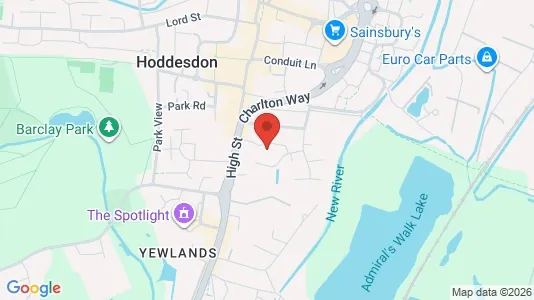 Apartments for rent i Hoddesdon - Hertfordshire - kort over placeringen
