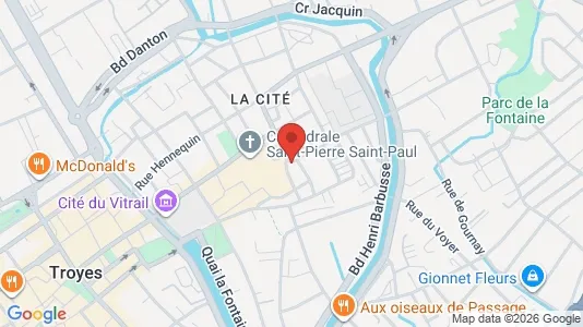 Apartments for rent i Troyes - kort over placeringen