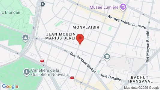 Apartments for rent i Lyon - kort over placeringen
