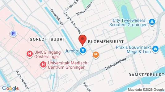 Apartments for rent i Groningen - kort over placeringen
