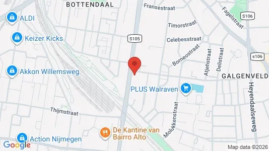 Rooms for rent i Nijmegen - kort over placeringen