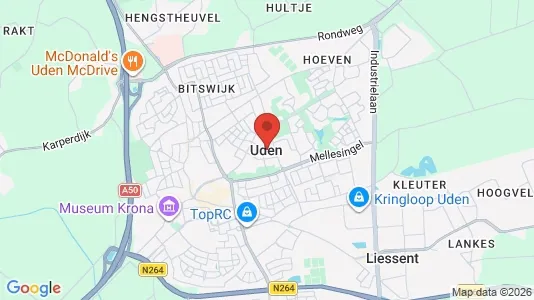 Houses for rent i Uden - kort over placeringen