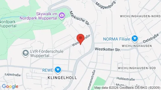 Apartments for rent i Wuppertal - kort over placeringen