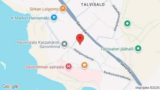 Apartments for rent i Savonlinna - kort over placeringen