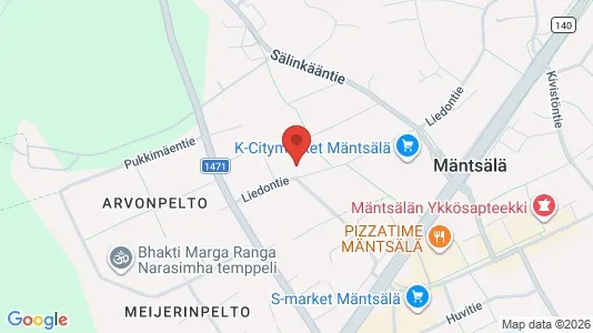 Apartments for rent i Mäntsälä - kort over placeringen